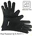 XSpecial Oven Mitts Silicone Gloves (Heat Resistant & Waterproof) Essential Kitchen Utensil for Protecting Your Hands and Wrists Handling Any Food On Stove,Grill, Oven,Pan,Smokers & More (Black)