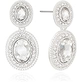 SYAP Cubic Zirconia Sparkling Worn Silver Plated Dangle Earrings for Women Hypoallergenic | K-Jewelry Gifts