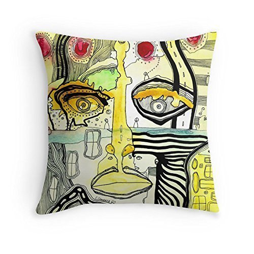 Amazon Com Colorful Psychedelic Throw Pillow Original Mixed