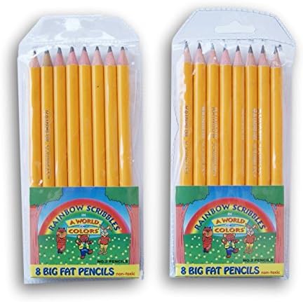 Rainbow Scribbles Big Fat Pencil Set - 16 Count