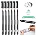 NoteShield Counterfeit Bill Detector Markers + Bonus UV Light + Bonus Magnifier - Small Business Security Dollar Tester Markers (6 Pens)