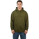 Milltex Men Oversized Pullover Drop Shoulder Hoodie Heavyweight CVC Fleece Kangaroo Pocket Relaxed Fit Sweatshirt Blanks