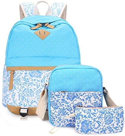 YEFER Teenage Girls Canvas School Bags Set School backpack Womens Casual Daypacks