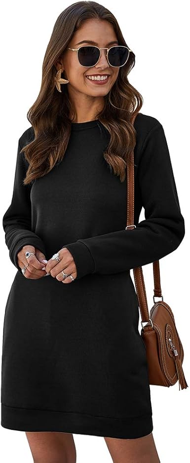 black tunic sweater dress
