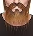 Mustaches Self Adhesive, Novelty, Nomad Fake Beard and Fake Mustache, False Facial Hair, Costume Accessory for Adults, Brown Color