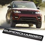 for Range Rover Land Rover Sport Supercharged Trunk Badge Emblem Black Alloy