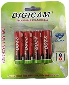 DIGICAM AA 2200mAh NIMH Cells Rechargeable Batteries (4 Pcs)