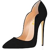 FSJ Women Classic Pointed Toe High Heels Sexy Stiletto Pumps Office Lady Casual Dress Party Prom Shoes Size 4-15 US