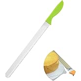 meizhouer 10Inch/12Inch Stainless Steel Cake Knife Plastic Handle Baking Pastry Spatulas Serrated Bread Knife Kitchen Baking 