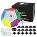 Coogam Qiyi X-Man Galaxy V2 Magnetic Megaminx Cube Sculpted Stickerless Pentagonal Dodecahedron Speed Cube Enhanced Version Puzzle Toy (V2 M Sculpted Version)