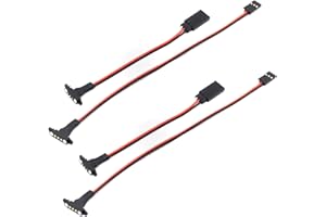 FRATERNIZE 2sets 3Pin Magnetic Snap-on JR Extension Cable for RC Cars Models,Trucks Robotics DIY Electronics,Remote Control lamp Group Magnetic Suction Extension Cable,Quick disassembly Connector (20cm-2 Sets)