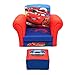 Disney Pixar Lightning Mcqueen Cars Club Kids Chair with Ottoman Set in- Blue/Red