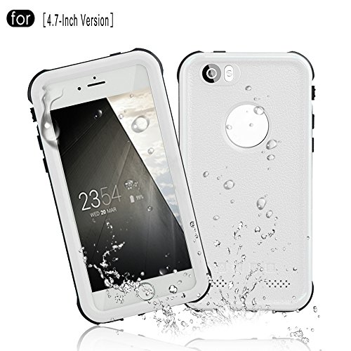 RedPepper Waterproof Case for iPhone 6/6s4.7-Inch Version, Full Sealed Underwater Protective Cover, Shockproof, Snowproof, Dirtproof for Outdoor Sports - Diving, Swimming, Skiing, Climbing (White)