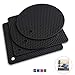 Q's Inn Silicone Pot Holders and Trivet mats Heat Resistant to 440°F to Protect Your Table and countertop Contains 4 Pieces 2 Round and 2 Squared