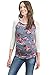 LaClef Women's Maternity T-Shirts Top with Baseball Raglan (Medium, Denim/L Grey)