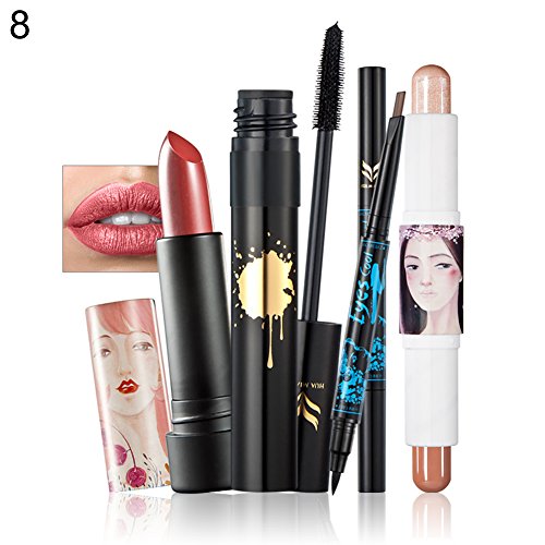 Big Promotion! Waterproof Mascara Shop,good56 4Pcs/Set Lipstick Shimmer Stick Mascara Eyeliner Eyebrow Pen Women Makeup Tools - Thumbnail 4