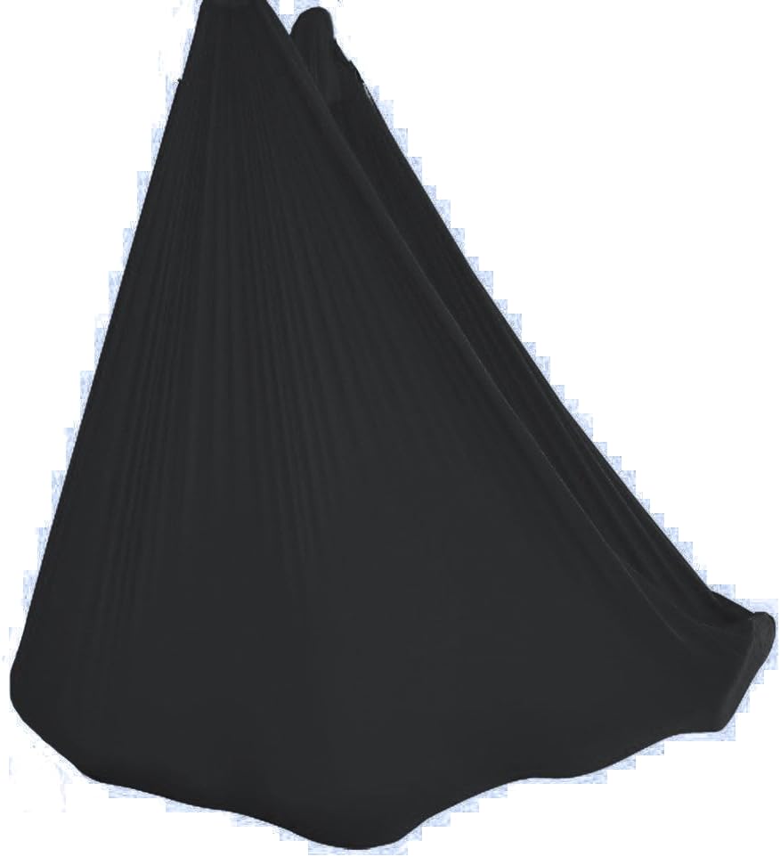 WELLSEM Deluxe L:5.5 Yards W:3 Yard Pilates Yoga Flying Swing Aerial Yoga Hammock Silk Fabric for Yoga Bodybuilding(5mx2.8m)