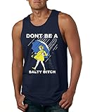 Dont Be A Salty Bitch Men's Fashion Tank Top (Navy , XL )