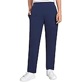 Weintee Women's Petite Pull On Pants with Elastic Waist