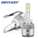 Infitary LED Headlight Bulbs H27/880/881 Conversion Kits Car LED Headlights 72W/Pair 6500K 8000LM Extremely Super Bright COB Chips- 1 Pair-3 Year Warrenty