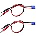 2-Pack HobbyPark EC3 Connector Male to 4mm 4.0 Bullet Banana Plugs Adapter Lead 14AWG Silicone Wire Cable 11.8