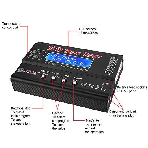 LiPo Battery Charger 1S6S Balance Discharger Digital Battery Pack