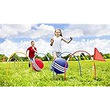 Giant Kick Croquet Game Set | Includes Inflatable Croquet Balls, Wickets & Finish Flags