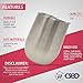 CSBD Stemless Wine Tumbler with Lid and Reusable Straw, 12 ounce, Insulated Stainless Steel Double Walled Drink Cup, Includes Cleaning Brush (Silver, 1 Pack)
