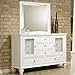 Coaster Home Furnishings Sandy Beach Vertical Dresser Mirror, White