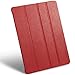 INVELLOP RED Leatherette Cover Case for iPad 2 / iPad 3 / The new iPad (Built-in magnet for sleep/wake feature)