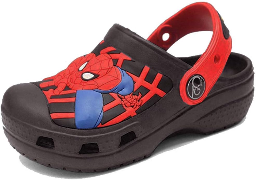 Kids Spiderman Hole Shoes Toddlers Boys Beach Sandals Clogs