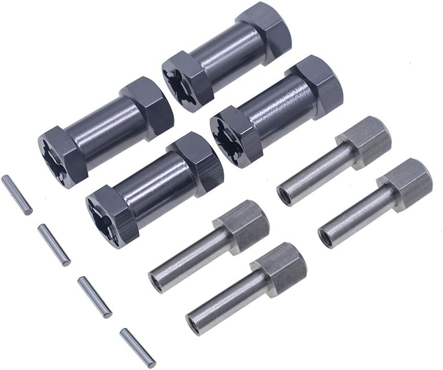 4Pcs Aluminum 12mm hex Wheel hub adapters Wider Stance 25mm Offset Extensions for 1/10 RC Rc Crawler Scx10 Rc4wd Wraith D90