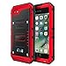 iPhone 7/8 Waterproof Case, CarterLily Underwater Full Body Heavy Duty with Built-in Screen Snowproof Shockproof Dropproof Tough Rugged Hybrid Hard Military Cover for Apple iPhone 7 8 (Red)