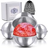 Stainless Steel Bath Bomb Molds Professional Set of 3 Sizes. Heavy Duty Metal, Dent and Rust Proof by Healthy Home Helper.