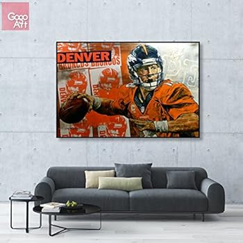 GoGoArt ROLL Canvas print wall art photo big picture poster modern (no framed no stretched not oil painting) Peyton Manning sport NFL football Denver Broncos Quarterback mvp A-0076-1.5 (24 x 36 inch)