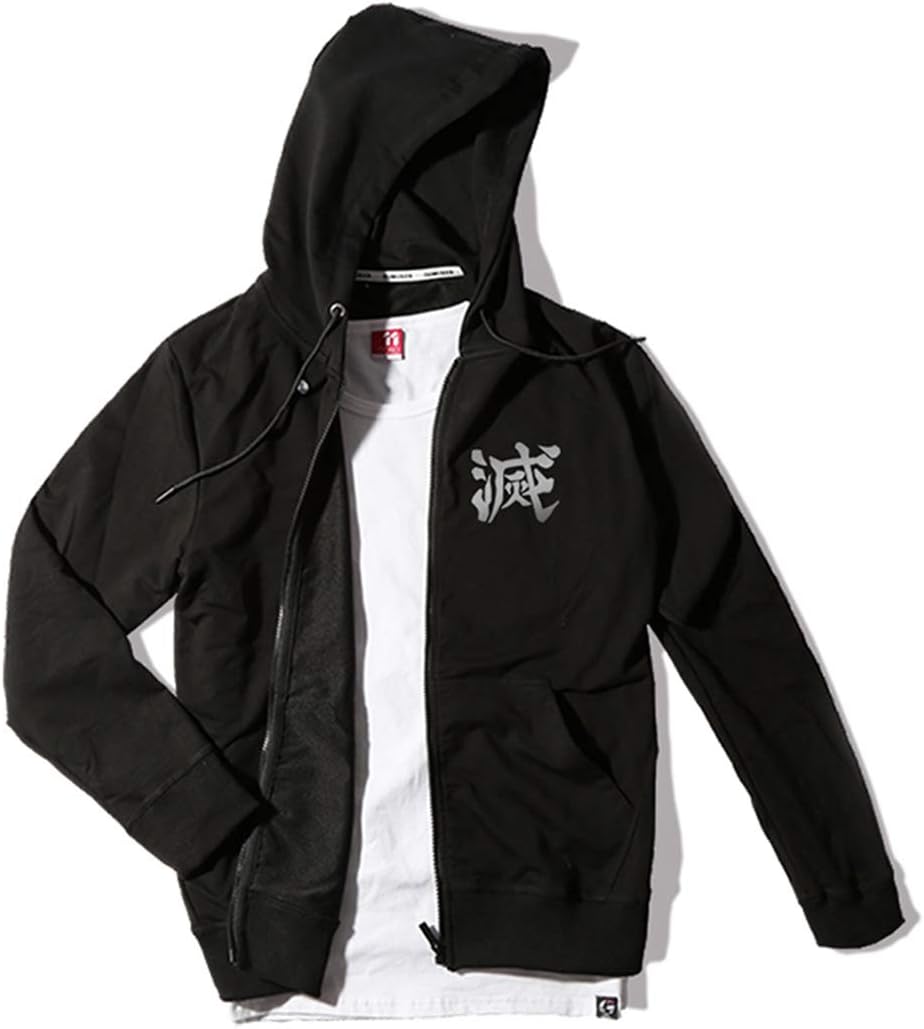 鬼滅の刃 きめつのやいば 鬼滅隊 スウエット ファスナー オーバー フード付き 長袖 ジャージトップス 男女兼用 メンズ レディース Mサイズ