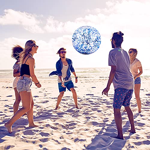 16 Inch Inflateable Glitter Beach Ball Sequin Beach Ball Pool Water Fun Toys for Kids Summer Parties Pool Party Favors