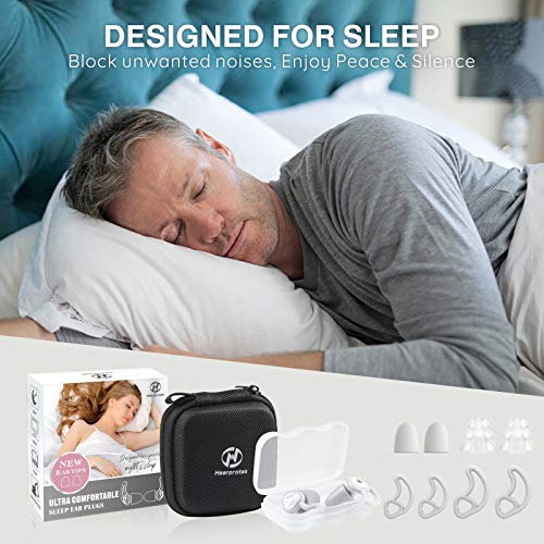 Ear Plugs for Sleeping, Hearprotek Upgraded Foam Tips Sleep earplugs