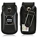 Turtleback Belt Clip Holster Fitted Case Fits Alcatel Onetouch Retro Flip Phone, Black Leather