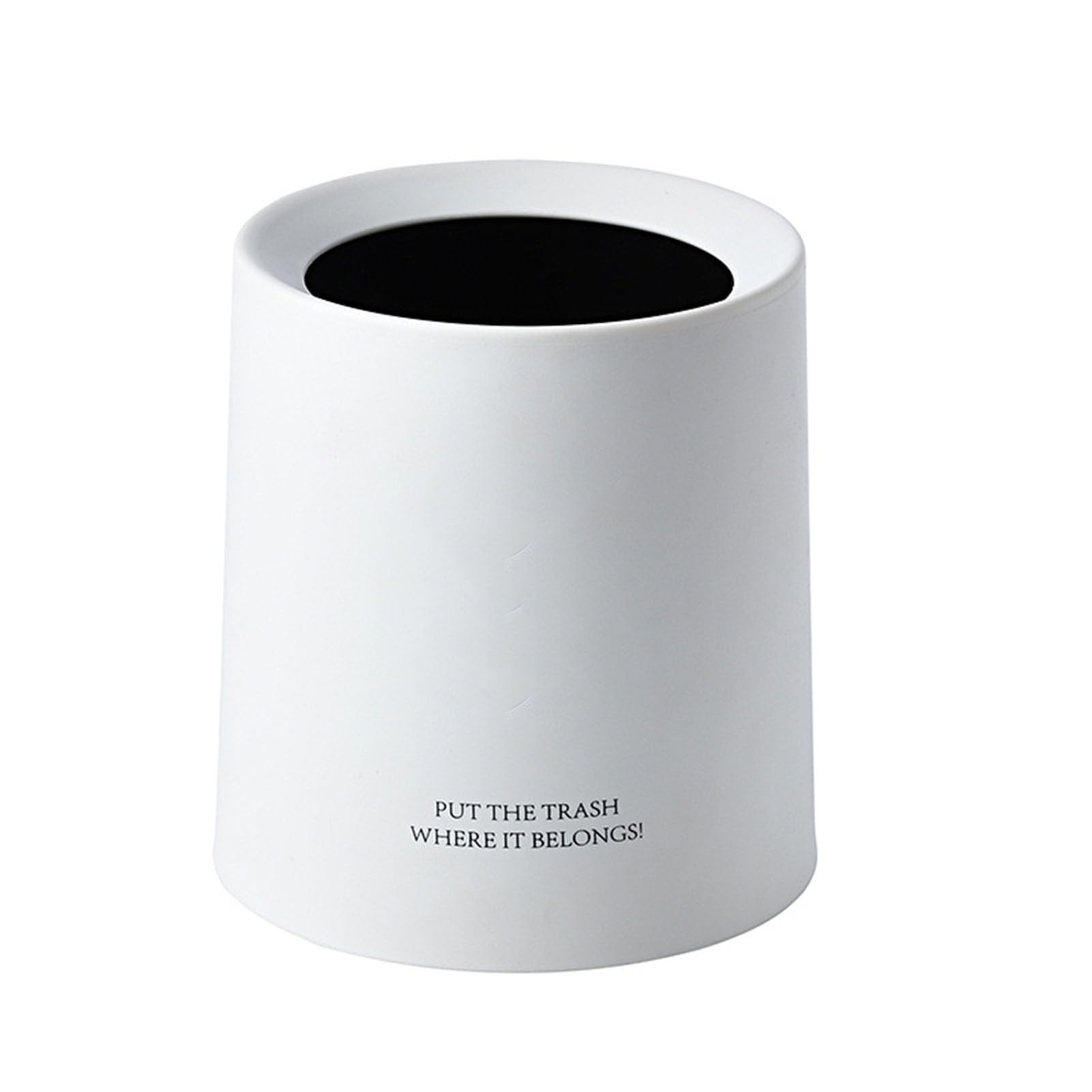 HERCHR Mini Countertop Trash Can with Removable Bin - 1.5L Plastic Tabletop Wastebasket (White)