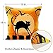 UMIKU 4PCS Halloween Pillow Covers 18 X 18 Halloween Decorations Halloween Throw Pillow Covers Decorative Throw Pillow Case Square Cushion Cover Sofa Indoor Outdoor Home Décor Pumpkin Bat Goast Cat