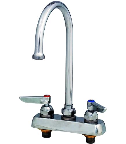 TS Brass Arbeitsplattenarmatur – Chrom, Deckmontage, 20,3 Cm Mittelsatz Mit Schwenkauslauf