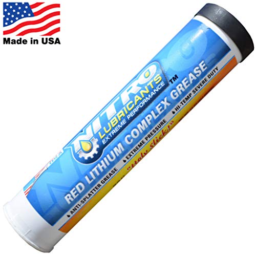 Nitro Lubricants Tacky Red Lithium Complex Tube Grease for Grease Guns (1 Tube 14 Ounces