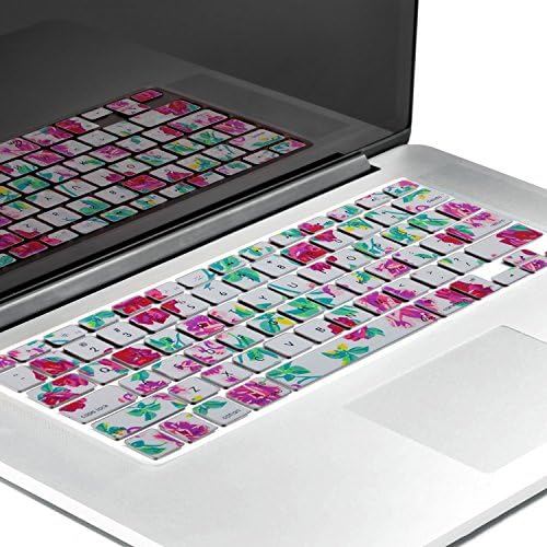 Gracallet Flower Thin Silicone Keyboard Cover Keyboard Skin for All 13" 15" 17" Apple Macbook Pro and Apple Wireless Keyboard