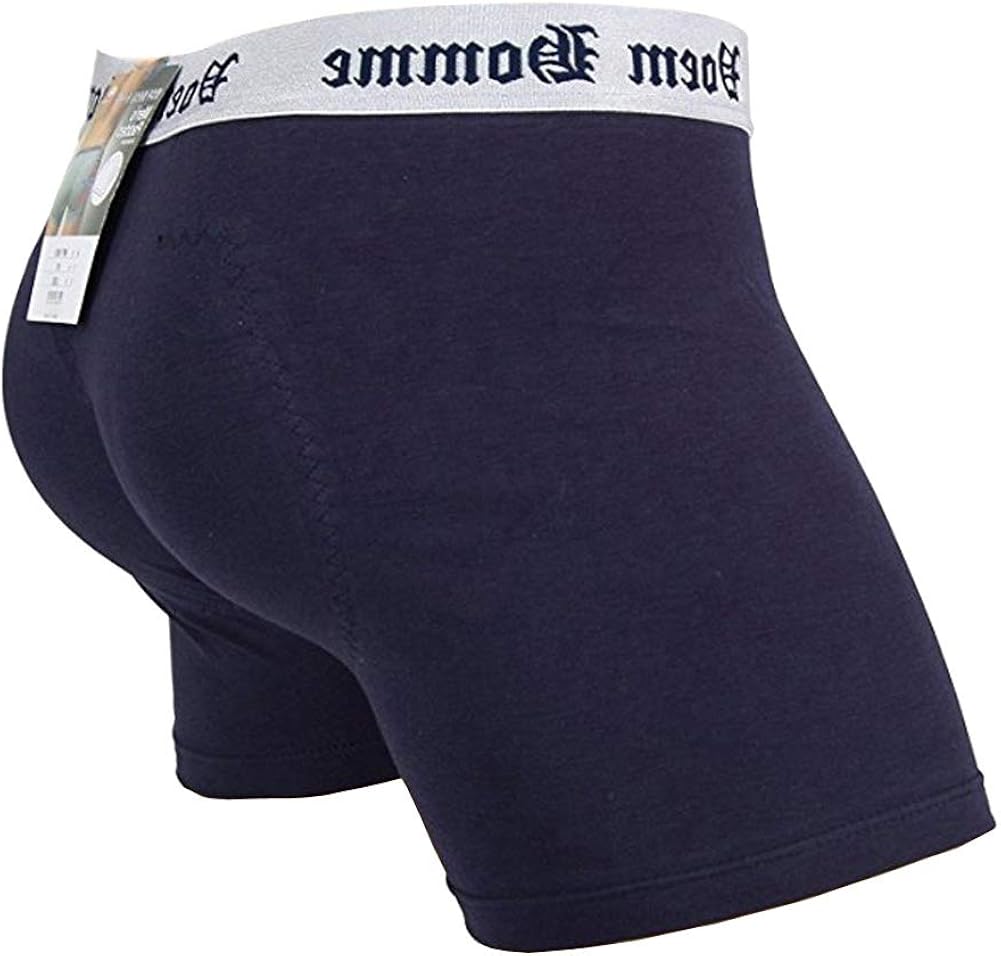 AZAZA Men's Hipup Cotton Padded Enhancing Butt Boxer Brief (L (3032