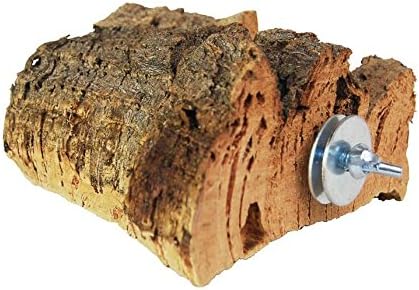 XL Cork Pick Stone for Birds and Rodents Natural Cork Pecking Stone (Natural Cork Bark) for Chewing and Gnawing Cork Bark Bird Accessories & Toys for Bird and Rodents. high-quality stainless steel fixing material - Image 4