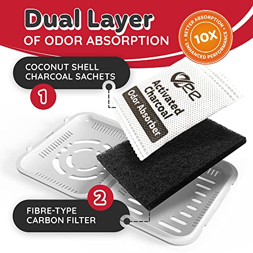 VZee Diaper Pail Deodorizer, Pack of 16, with Plastic Case, Compatible