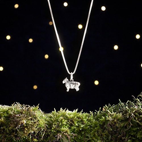 Sterling Silver Little Scottish Wooly Sheep - VERY SMALL, 3D Double Sided - (Charm Only or Necklace)
