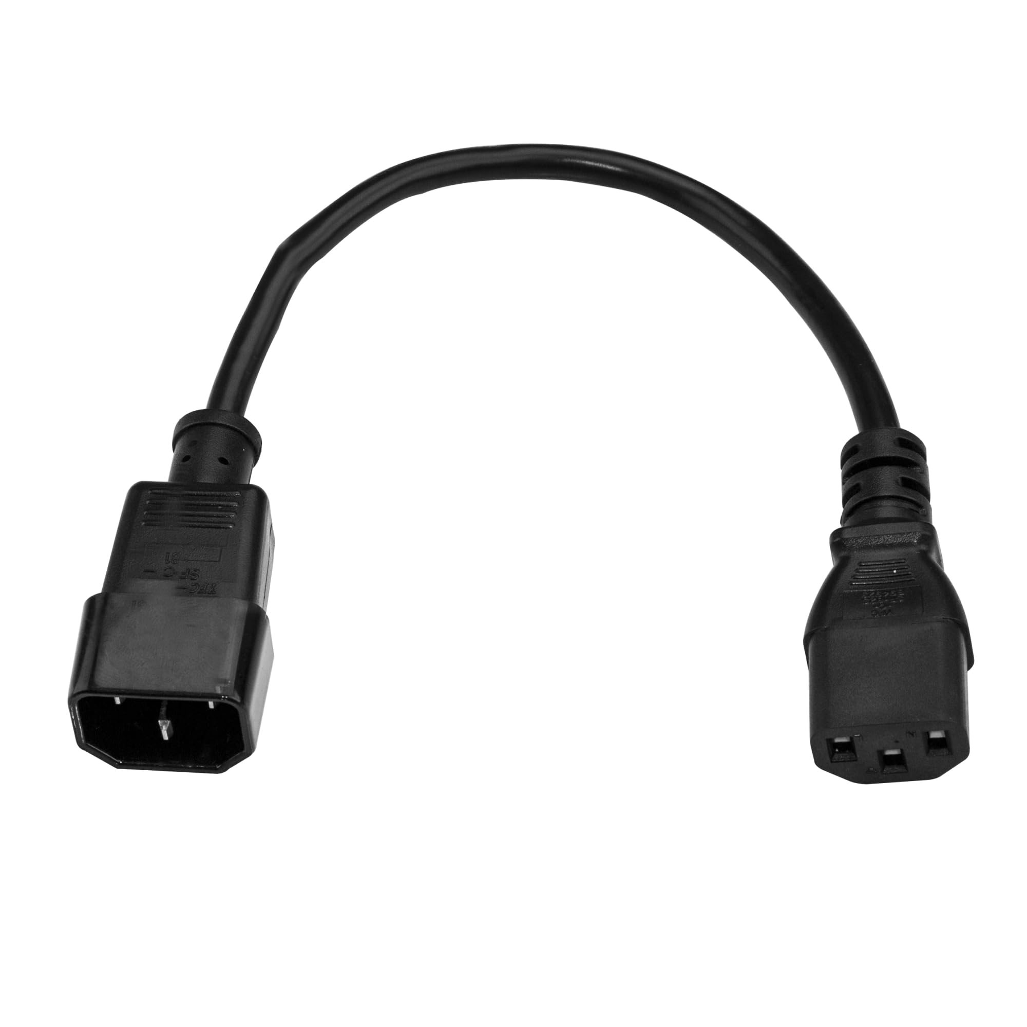 StarTech.com 6ft (2m) Power Extension Cord, C14 to C13, 10A 125V, 18AWG, Computer Power Cord Extension, IEC-320-C14 to IEC-320-C13 AC Power Cable Extension for Power Supply, UL Listed (PXT100)