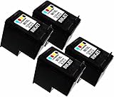 4 Pack Remanufactured Black Ink Cartridge Replacement for HP 901XL (CC654AN)